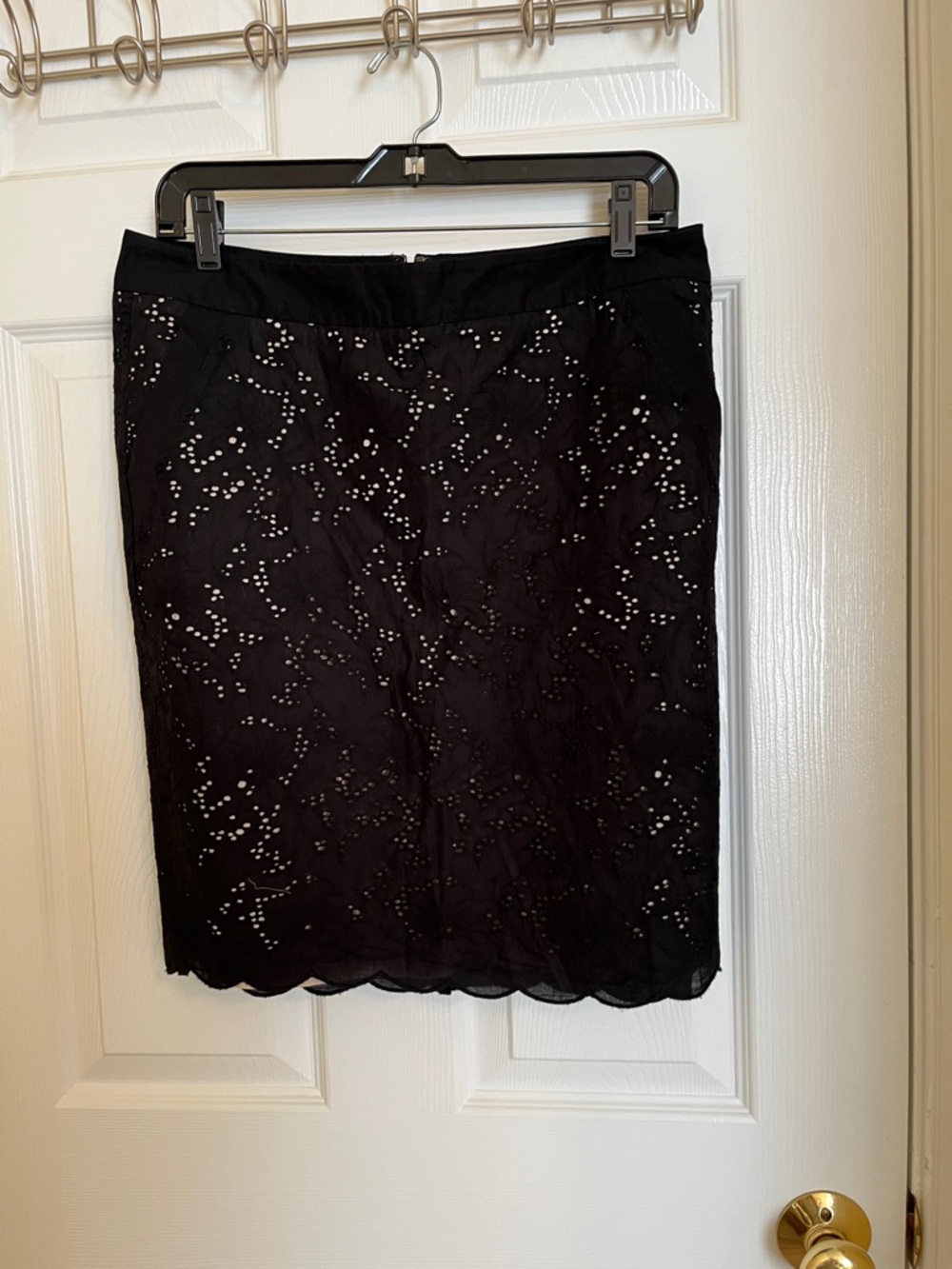 LOFT Black Lace Pencil Skirt